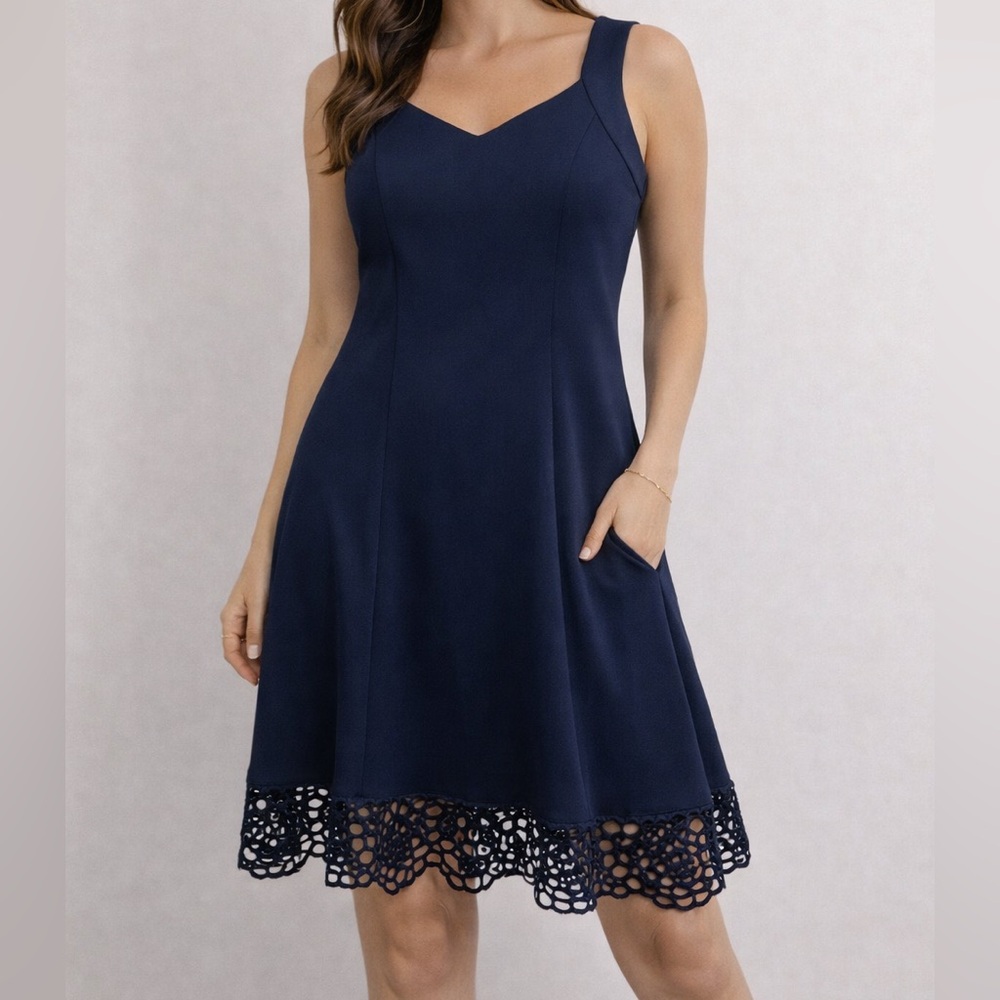 Donna Ricco Midnight Blue Dress